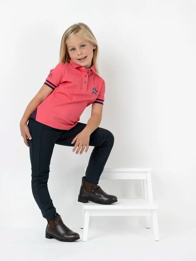 LeMieux Junior Pro Breeches Black: Stylish kids equestrian riding pants with grip, comfort, and lightweight technical fabric. Equiflair