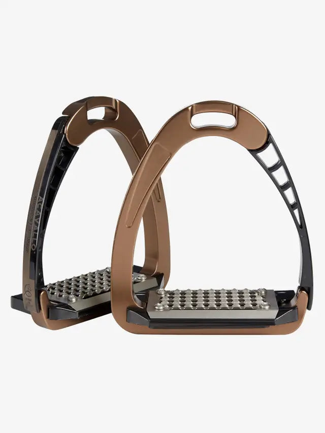 ACAVALLO Arena AluPro Stirrups - Brown Equestrian Safety Stirrups | Equiflair