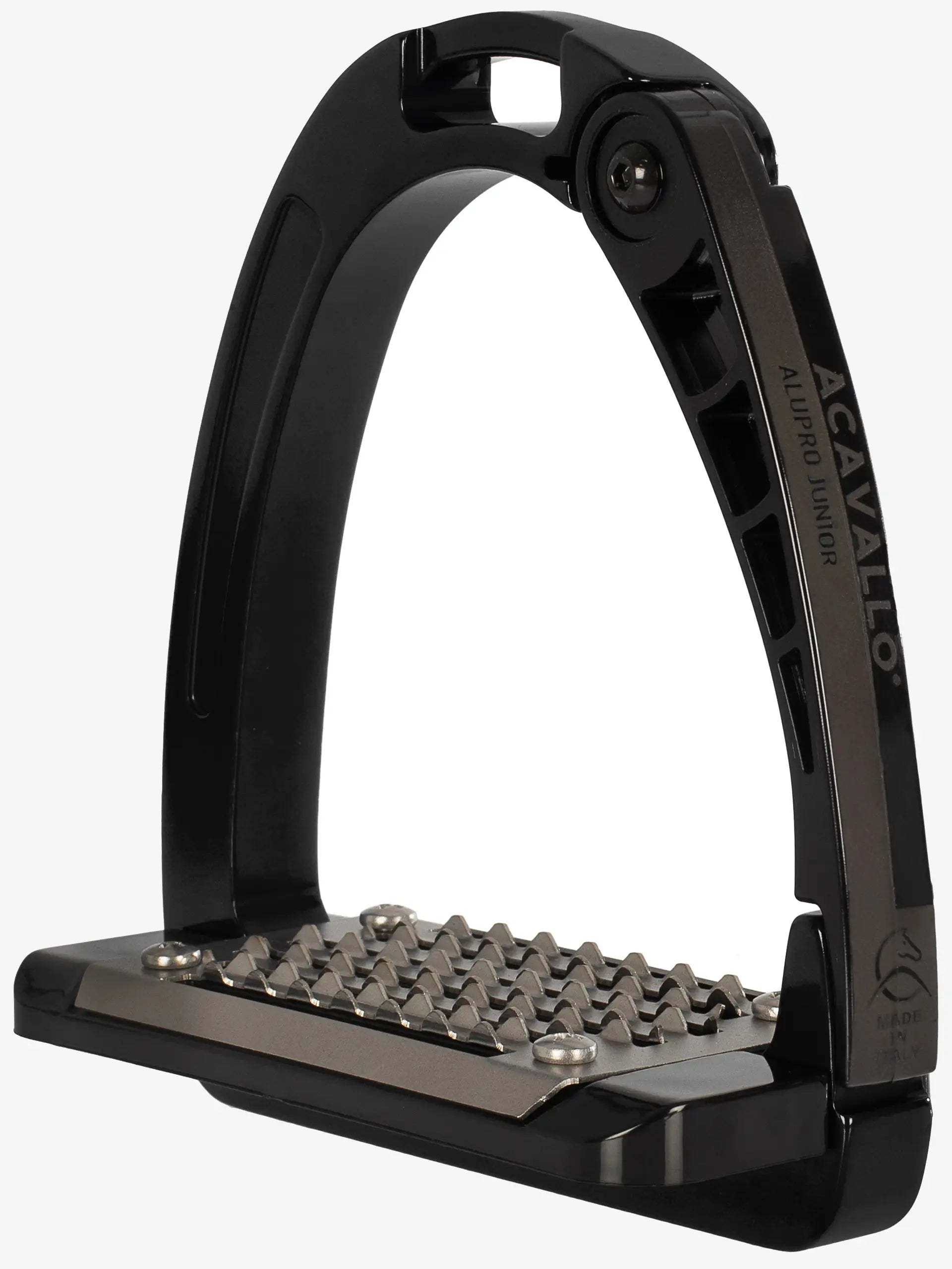 ACAVALLO Arena Junior Black Safety Stirrups - Horse Riding Equipment for Kids