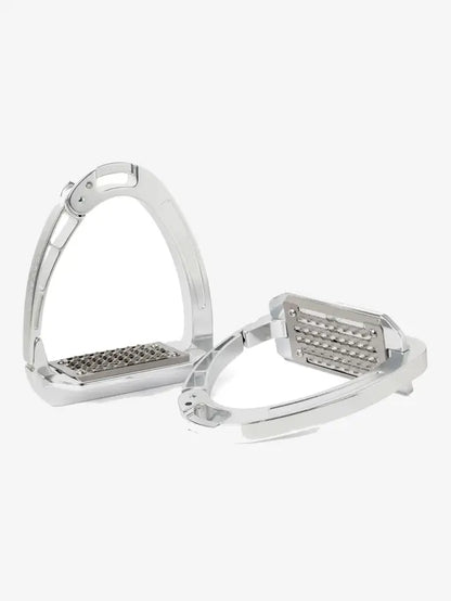 Lemieux Aluplus Safety Stirrups - Aluminum Equestrian Stirrups with Lateral Release & Angled Footbed for Horse Riding Grip