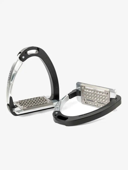 LEMIEUX ALUPLUS Stirrup Black: Premium Equestrian Safety Stirrups - Anodized Aluminum & Stainless Steel Tread