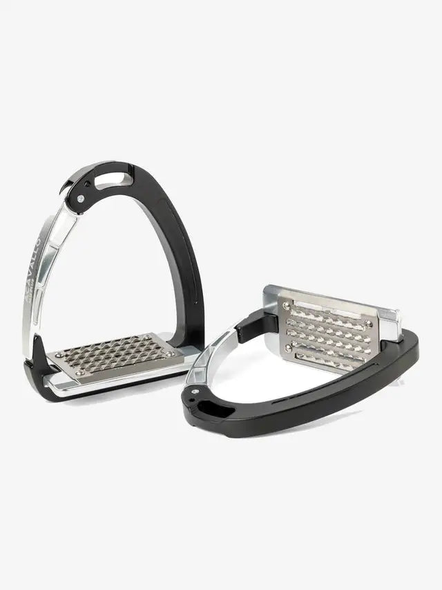 LEMIEUX ALUPLUS Stirrup Black: Premium Equestrian Safety Stirrups - Anodized Aluminum & Stainless Steel Tread