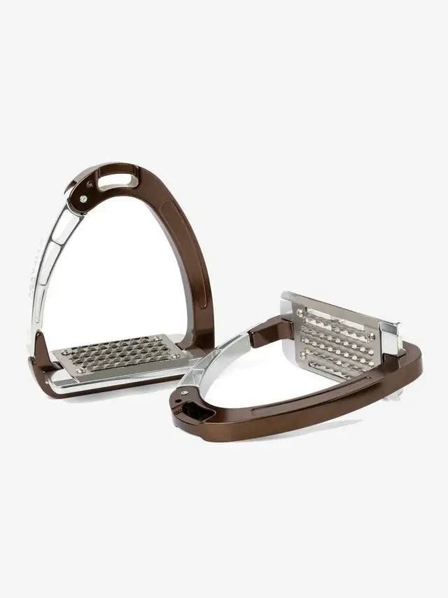 LEMIEUX ALUPLUS Stirrups - Brown Equestrian Safety Stirrups for Horse Riding | Premium Aluminum Design