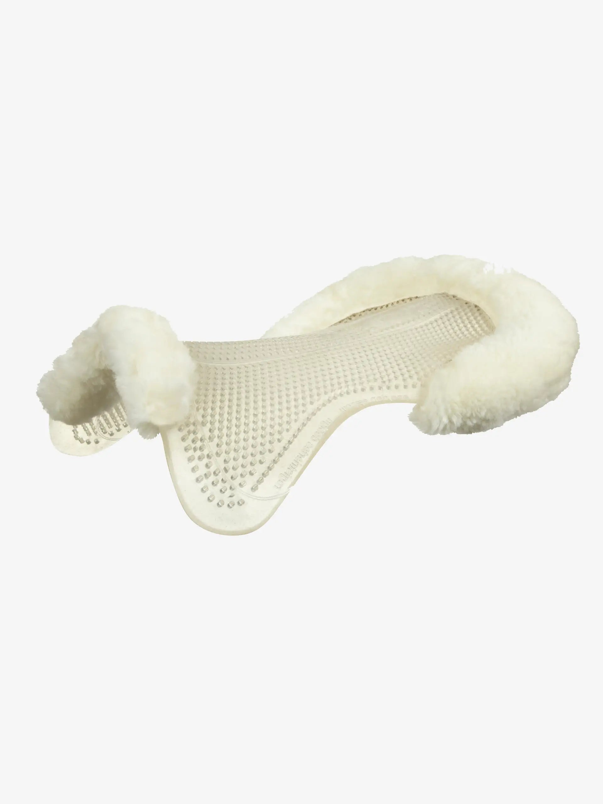 LEMIEUX JUST GEL LAMBSKIN HALF PAD WHITE - Horse Riding Saddle Pad | Lambskin, gel pad for horses, non-slip.