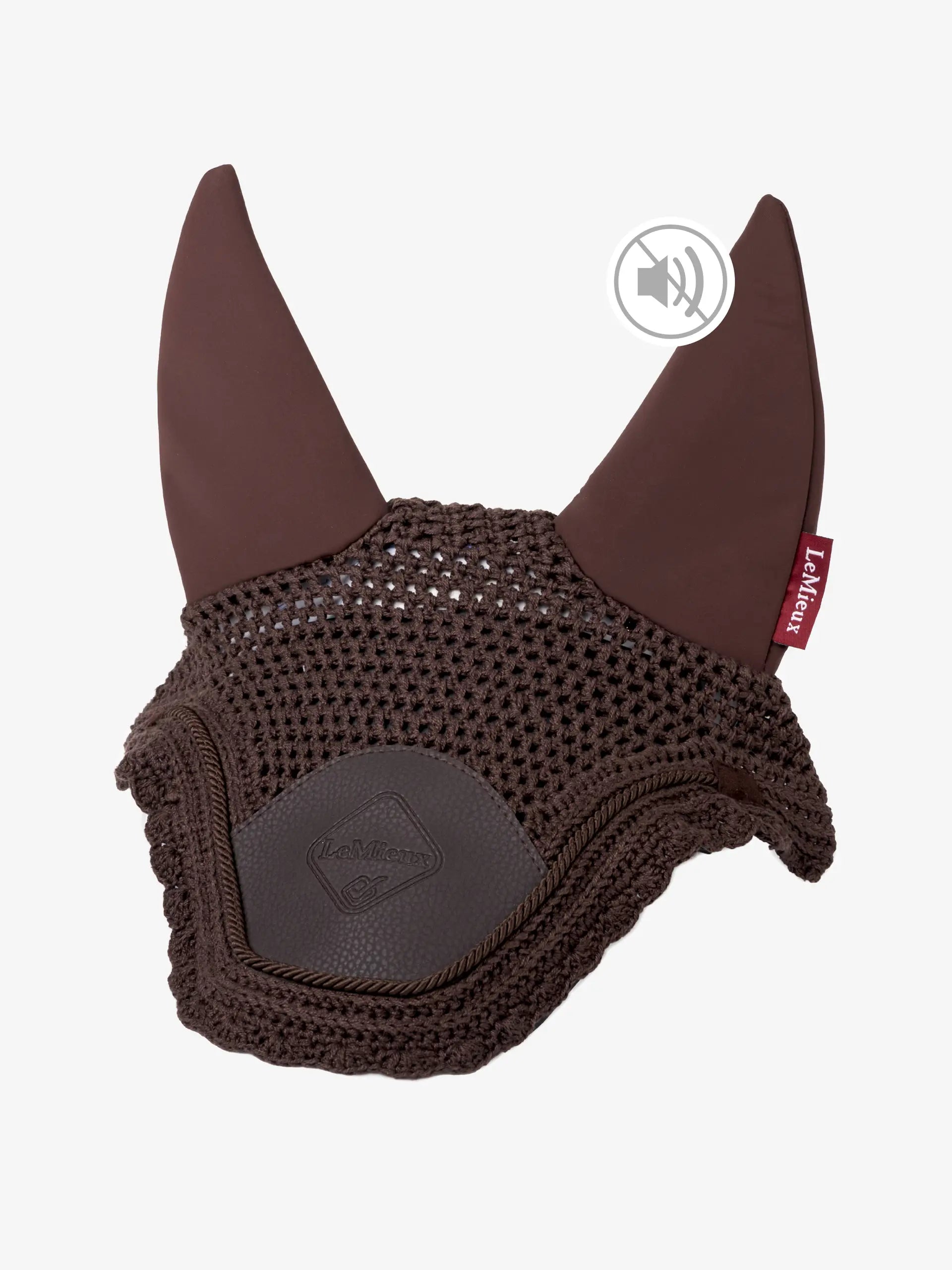 LeMieux Acoustic Pro Brown Fly Hood - Horse Ear Net for Noise Reduction