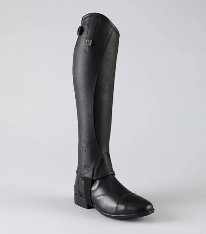Premier Equine Actio Black Leather Half Chaps | Equestrian Riding Gear