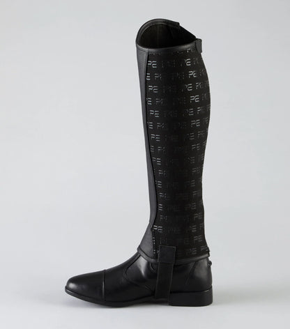 Premier Equine Actio Leather Half Chaps Black - Equestrian Riding Gear