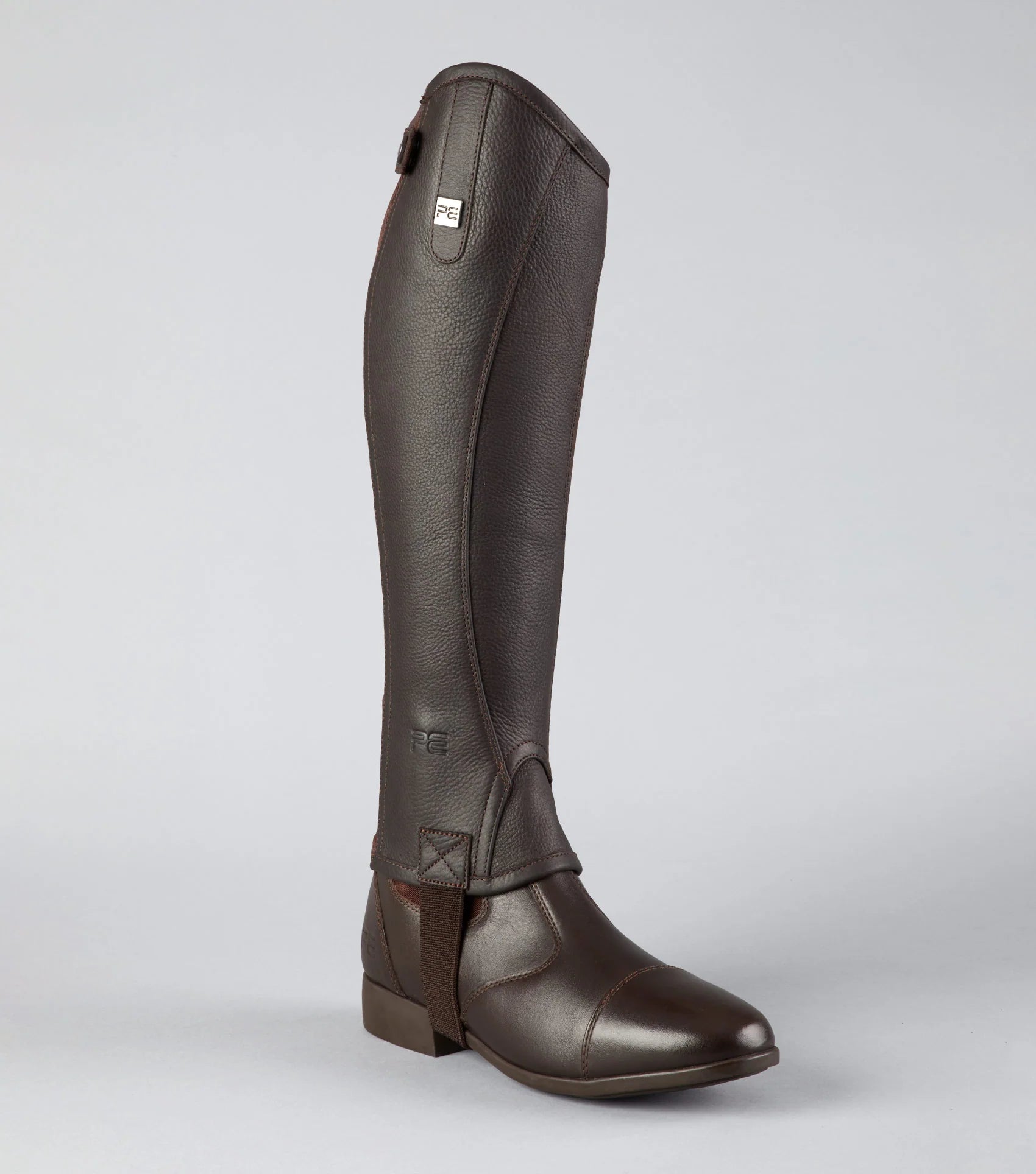Premier Equine Actio Leather Half Chaps - Brown Horse Riding Equestrian Chaps