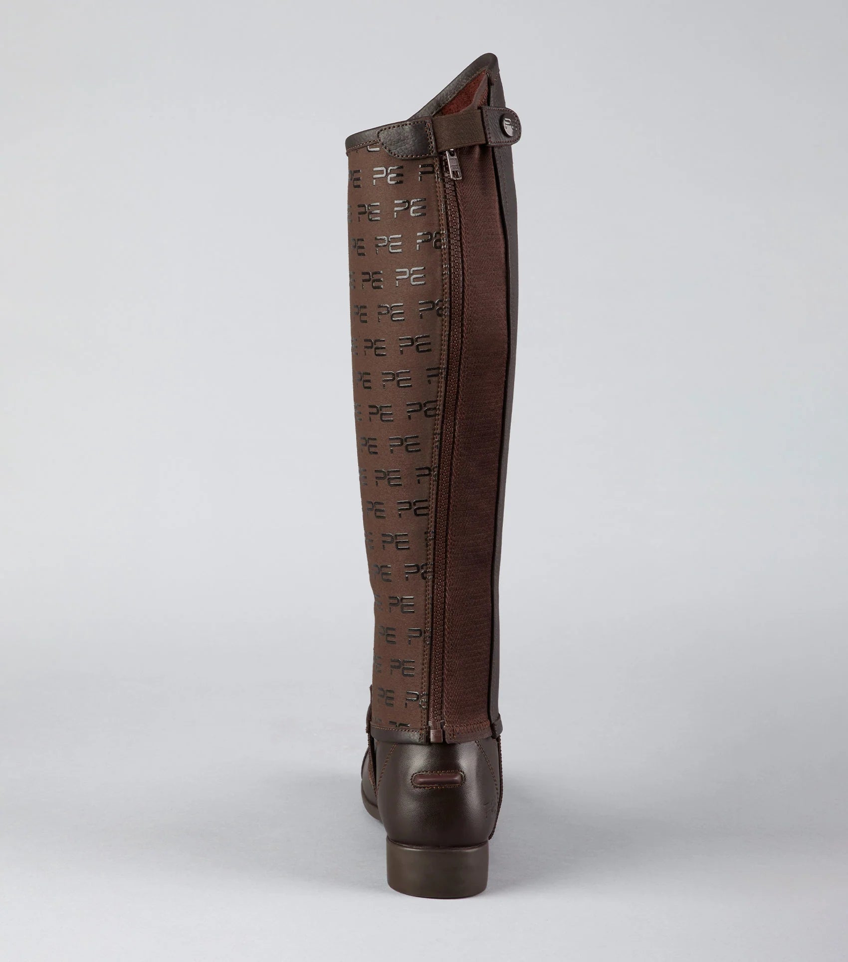 Premier Equine Actio Leather Half Chaps - Brown Riding Chaps for Equestrian Use