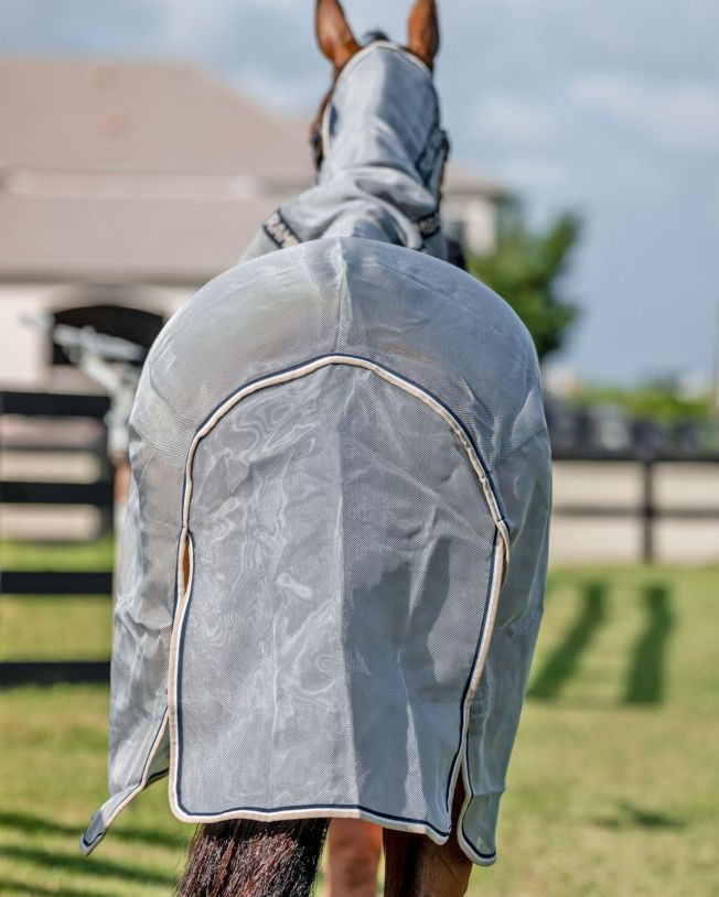 Horseware Rambo Protector Integrated Silver/Navy White And Beige