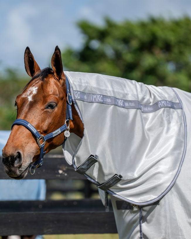Horseware Amigo Bug Rug Plus Silver/Titanium Grey And Silver