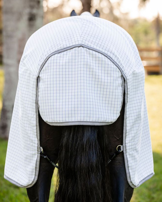 Horseware Amigo Summer Sheet Plus Navy Check/Titanium Grey And Silver
