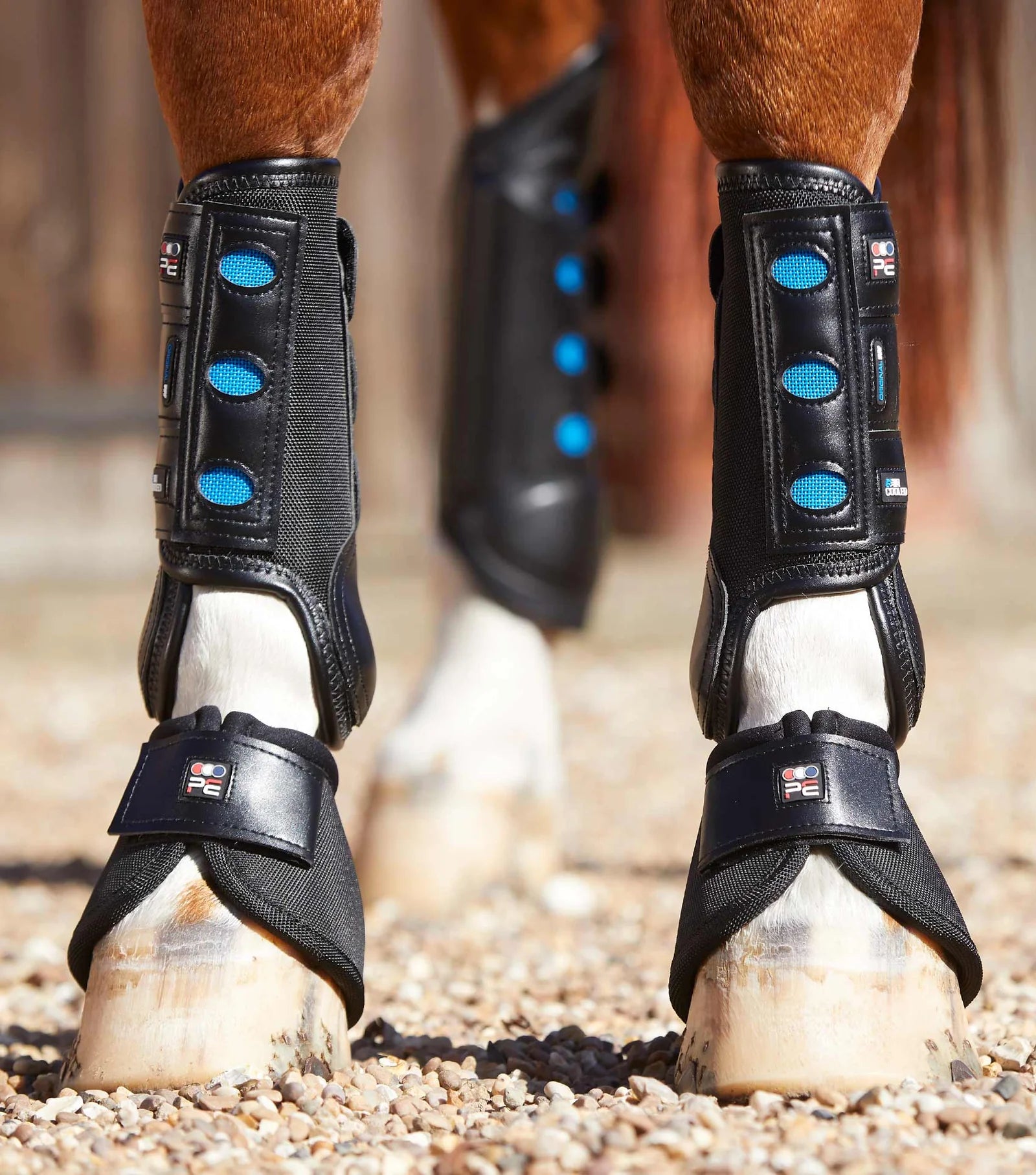 Premier Equine Air Cooled Original Eventing Boots Black Front
