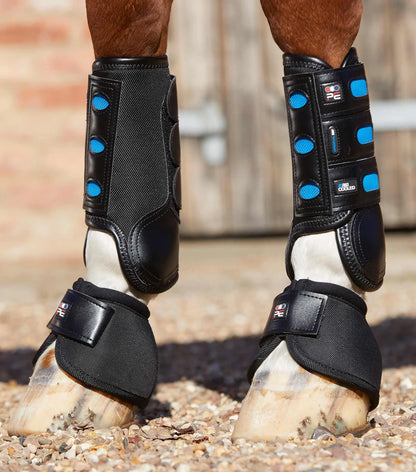 Premier Equine Air Cooled Eventing Boots - Black Horse Boots for Cross Country