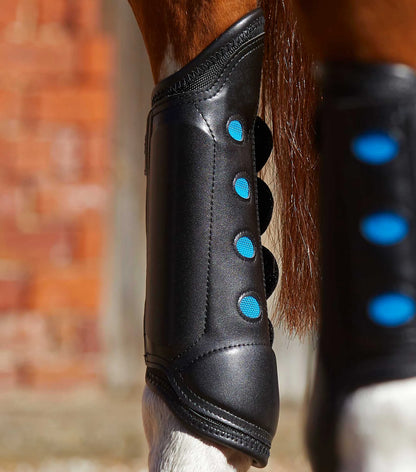 Premier Equine Air Cooled Original Eventing Boots Black Hind