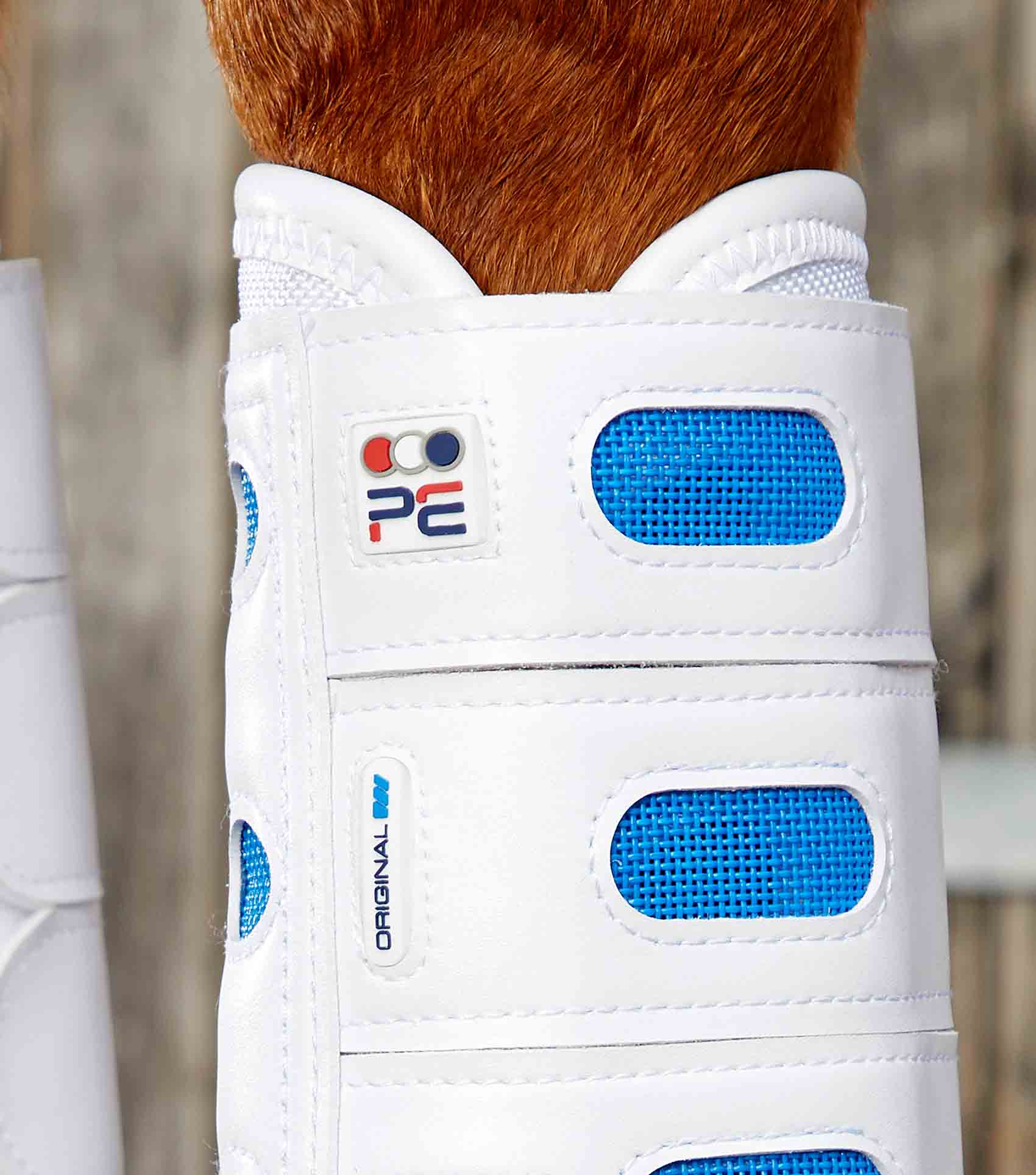 Premier Equine Air Cooled Original Eventing Boots White Hind