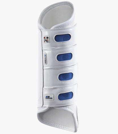 Premier Equine Air Cooled Original Eventing Boots - White Hind Horse Leg Protection