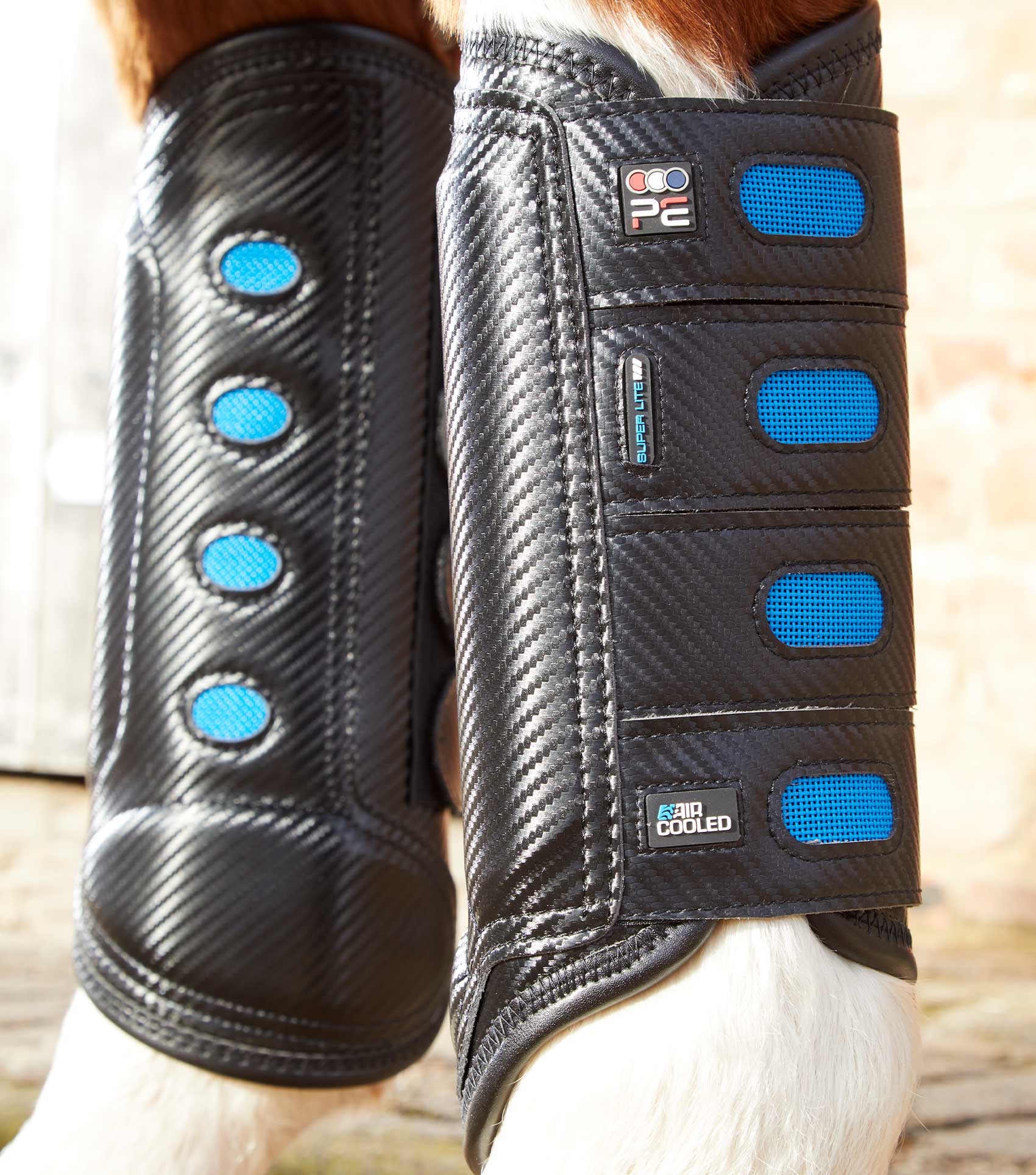 Premier Equine Air Cooled Super Lite Carbon Tech Eventing/Racing Boots Black Hind