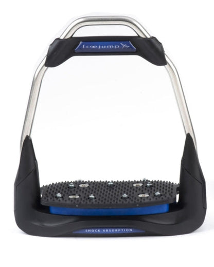 FREEJUMP AIR'S Equestrian Stirrups Navy/Black: Shock Absorbing Horse Riding Safety Equipment at Equiflair