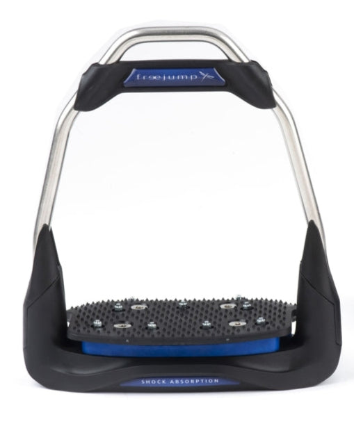 FREEJUMP AIR'S Equestrian Stirrups Navy/Black: Shock Absorbing Horse Riding Safety Equipment at Equiflair