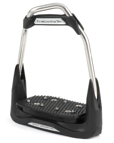 FREEJUMP Air's Stirrups Black: Horse Riding Equestrian Shock Absorption Stainless Steel Super Grip