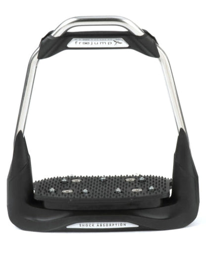 FREEJUMP AIR'S Stirrups Black - Stainless Steel, Shock Absorption Equestrian Stirrup by Equiflair