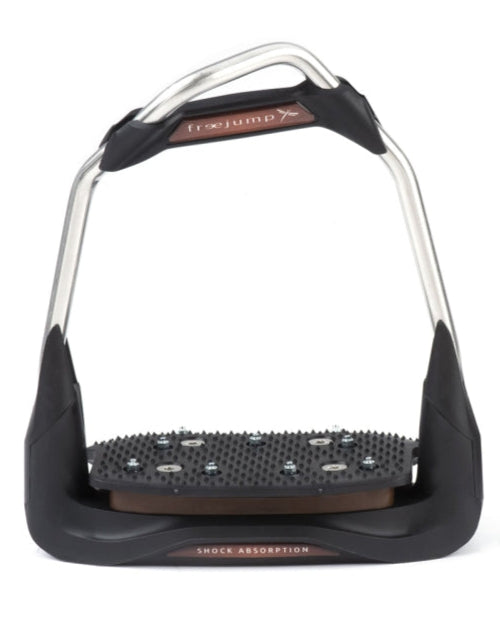 FREEJUMP AIR'S Stirrups: Choco/Black Equestrian Safety Stirrups, Shock Absorbing Horse Riding Gear | Equiflair