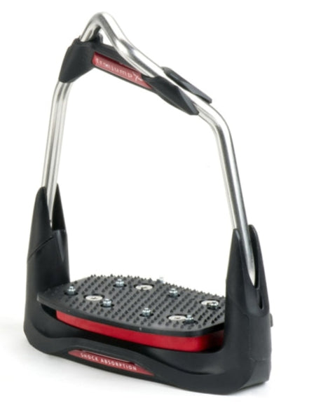 Freejump Air's Red and Black Horse Riding Stirrup - Shock Absorption Equiflair