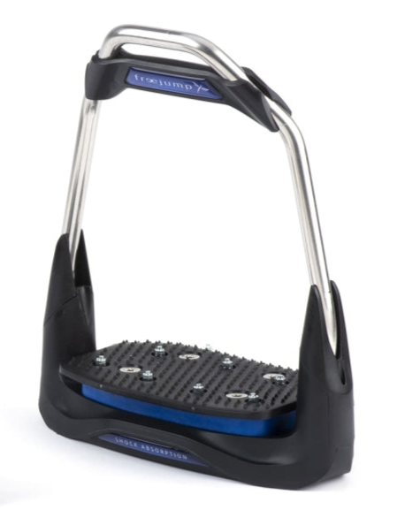 Freejump Air'S Stirrups: Horse Riding Safety Stirrup with Shock Absorption & Grip, Black/Blue