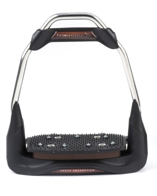 Freejump Air's Stirrups: Choco & Black Equestrian Riding Stirrups with Shock Absorption and Superior Grip
