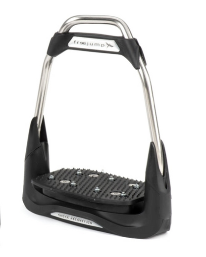 Black Freejump Air's Stirrups - Equestrian Stirrups with Shock Absorption and Superior Grip