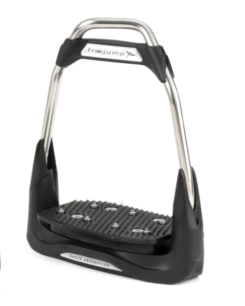 Black Freejump Air's Stirrups - Equestrian Stirrups with Shock Absorption and Superior Grip