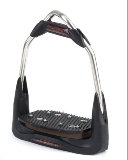 FREEJUMP AIR'S Stirrups Choco/Black - Equestrian Equipment, Safety Stirrups, Riding Gear