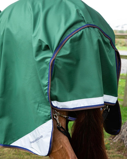 Premier Equine Akoni 0g Turnout Rug with Classic Neck Cover Green