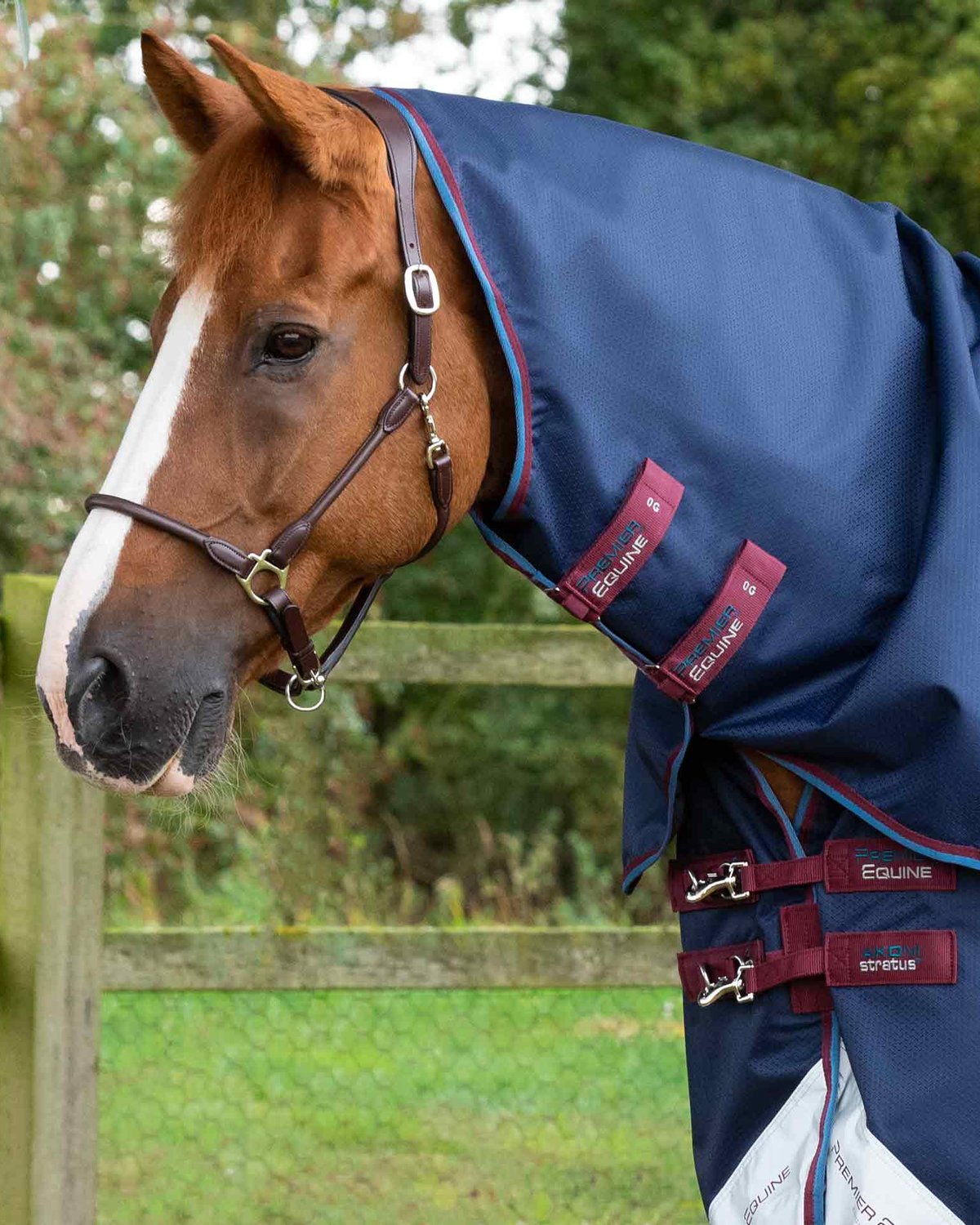 Premier Equine Akoni 0g Turnout Rug with Classic Neck Cover Navy