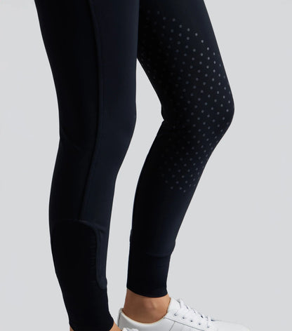 Equiflair Premier Equine Navy Riding Breeches: Women's Equestrian Full Seat Breeches with Silicone Grip