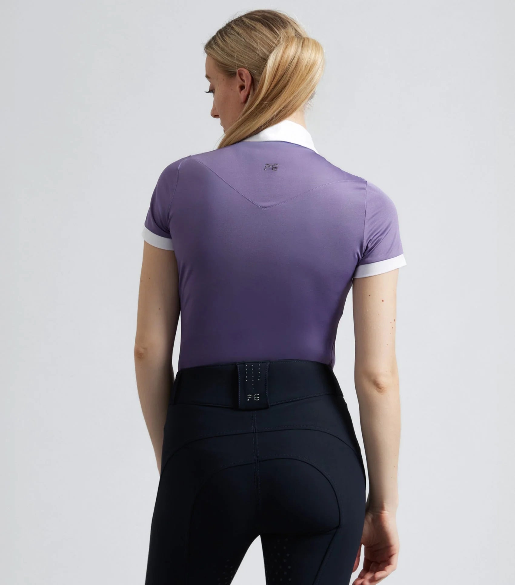 Premier Equine Alani Amethyst Riding Top: Women's Equestrian Short Sleeve Shirt, Breathable & Moisture-Wicking Horse Riding Apparel