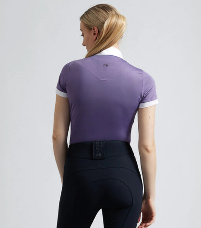 Premier Equine Alani Amethyst Riding Top: Women's Equestrian Short Sleeve Shirt, Breathable & Moisture-Wicking Horse Riding Apparel