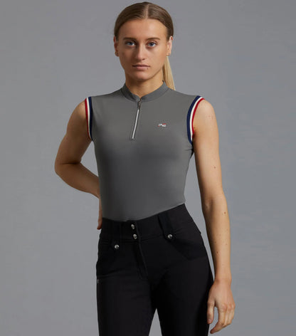 Premier Equine Alito Ladies Sleeveless Riding Top Anthracite | Equestrian Fashion