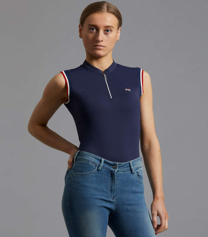 Premier Equine Alito Navy Sleeveless Riding Top | Equestrian Ladies Fashion