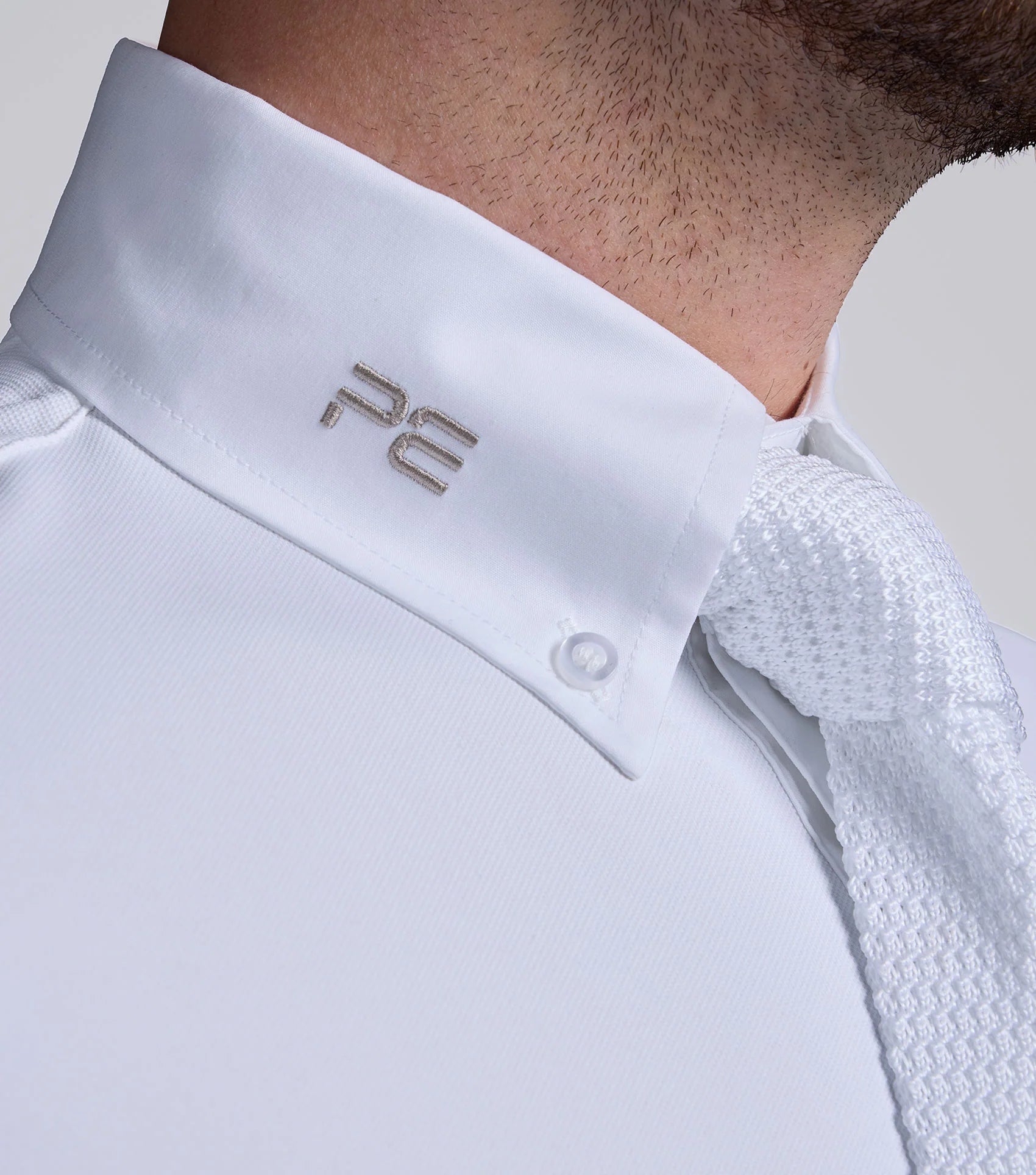 Premier Equine Antonio Men's White Show Shirt - Short Sleeve Competition Apparel | Equiflair