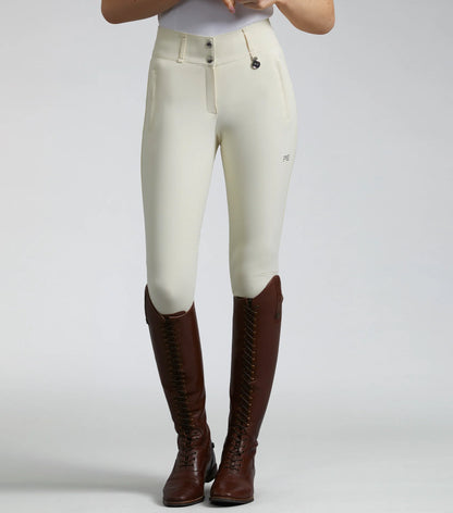 Premier Equine Aradina Ladies Vanilla Full Seat Gel Competition Riding Breeches.