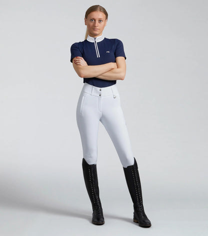 Premier Equine Aradina Ladies White Competition Riding Breeches - Full Seat Gel, Equestrian Apparel