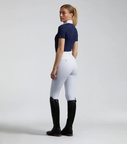 Premier Equine Aradina White Riding Breeches - Full Seat Gel, Competition Equestrian Apparel