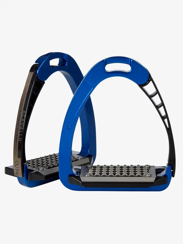 ACAVALLO Arena AluPro Blue Stirrups - Equestrian Horse Riding Safety Stirrups