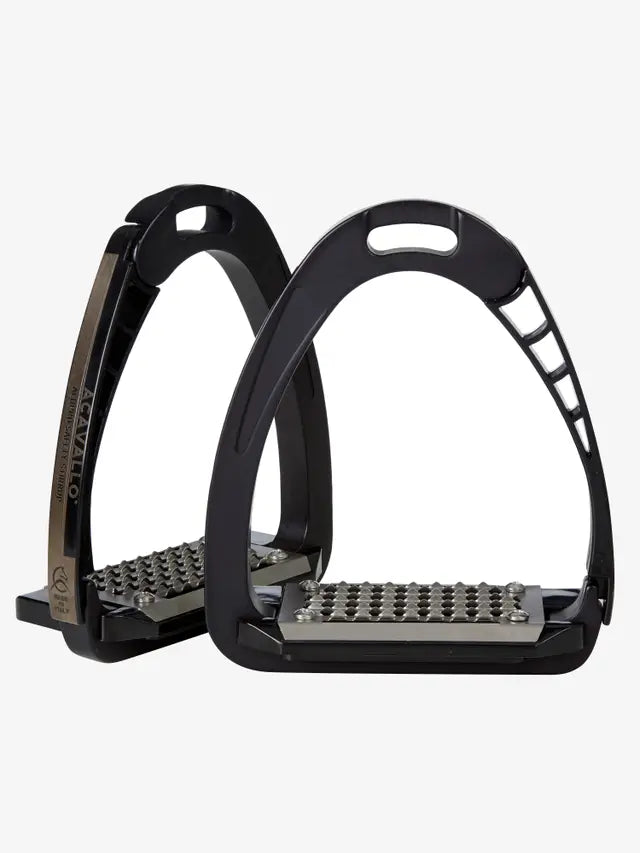 Acavallo Arena AluPro Stirrups Charcoal - Equestrian Horse Riding Safety Stirrups