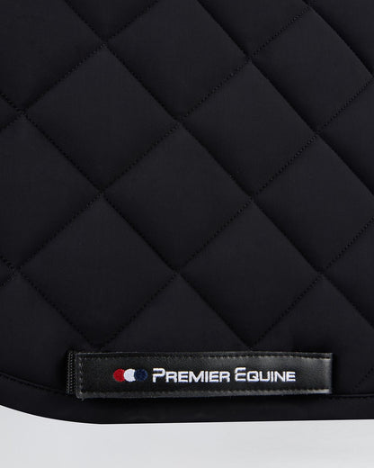 Premier Equine Black Close Contact Dressage Saddle Pad, Quilted Design