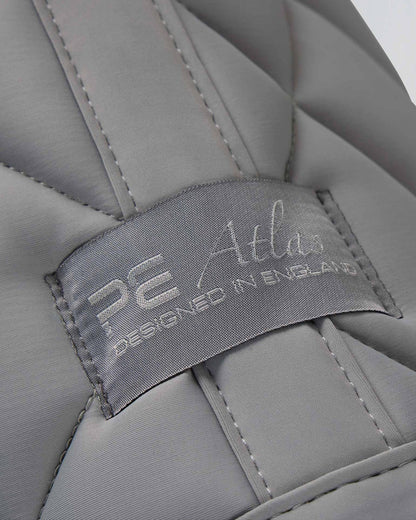 Premier Equine Atlas Dressage Saddle Pad - Grey. Close contact dressage square for horse riding. 