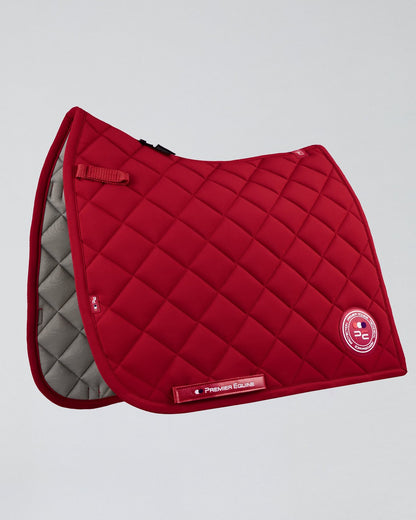 Premier Equine Red Dressage Saddle Pad - Close Contact Design, Quilted, Premium Horse Riding Equipment