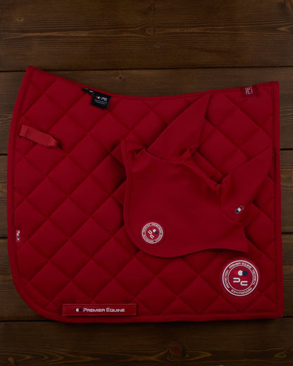 Premier Equine Atlas Close Contact Red Dressage Saddle Pad for Horses | Equiflair